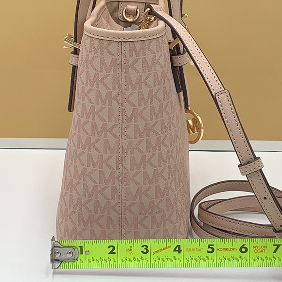 MICHAEL KORS Jet Set Travel Extra-Small Saffiano Leather Top-Zip Tote Bag BALLET - Picture 4 of 16